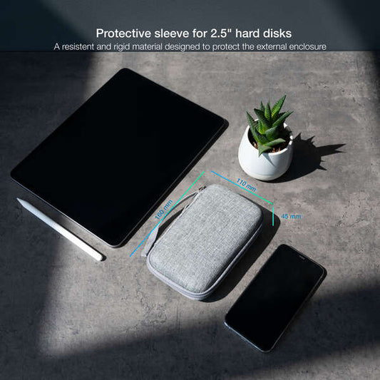 TooQ - Estuche Protector para Caja Externa de 2.5  Gris