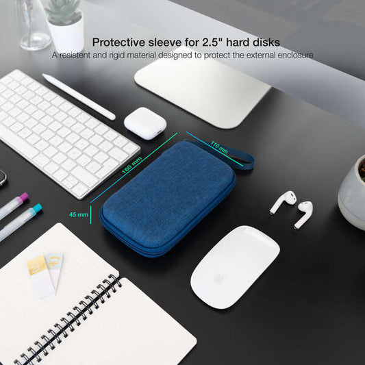 TooQ - Estuche Protector para Caja Externa de 2.5  Azul Pacífico