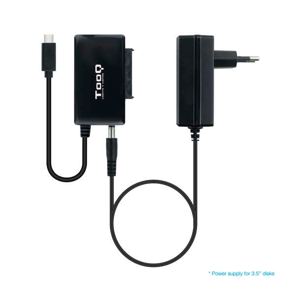 TooQ - TQHDA-02C base de conexión para disco duro USB 3.2 Gen 1 (3.1 Gen 1) Type-C Negro