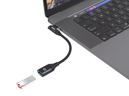 Conceptronic - ABBY19B cambiador de género para cable USB-C USB-A Negro