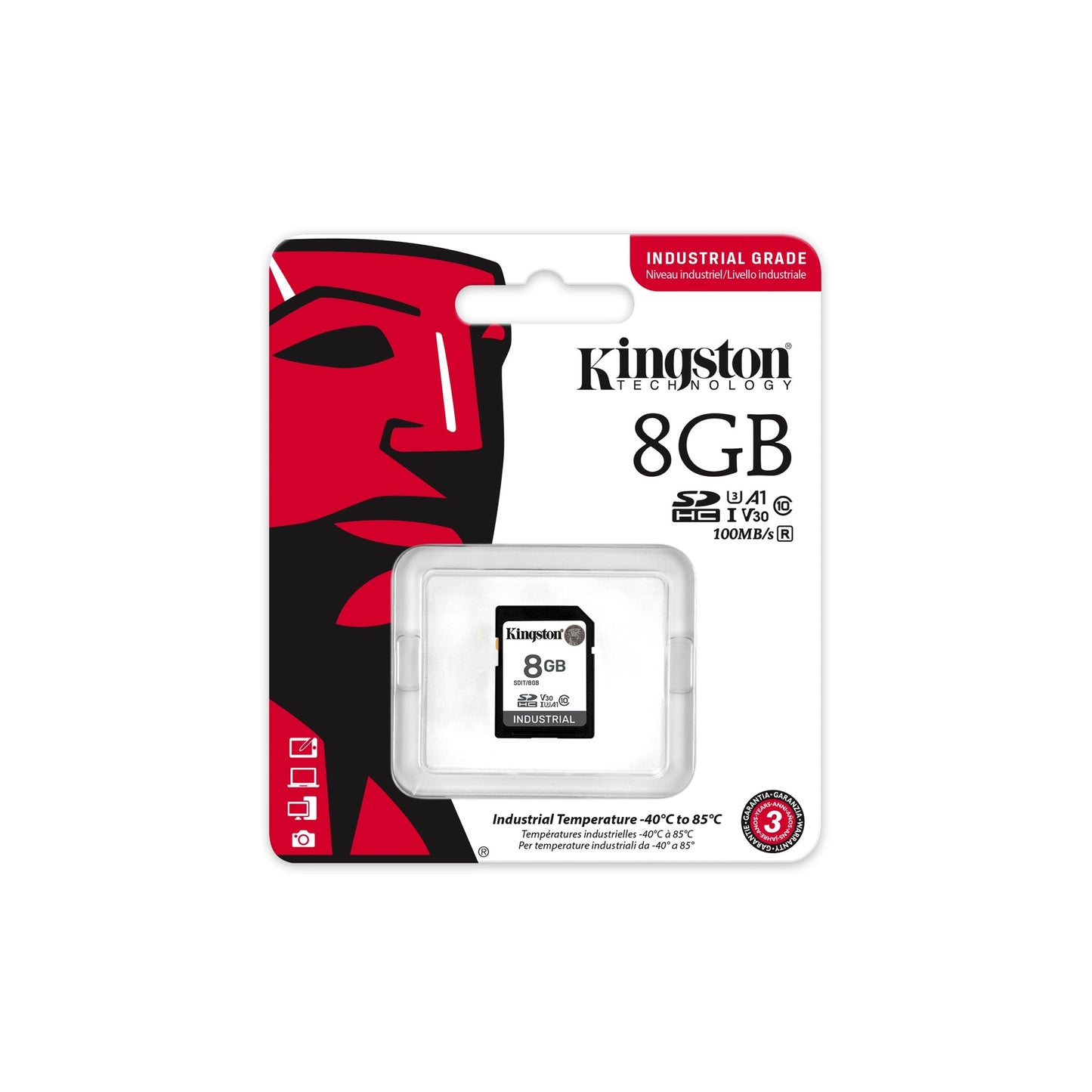 Kingston Technology - Industrial 8 GB SDXC UHS-I Clase 10