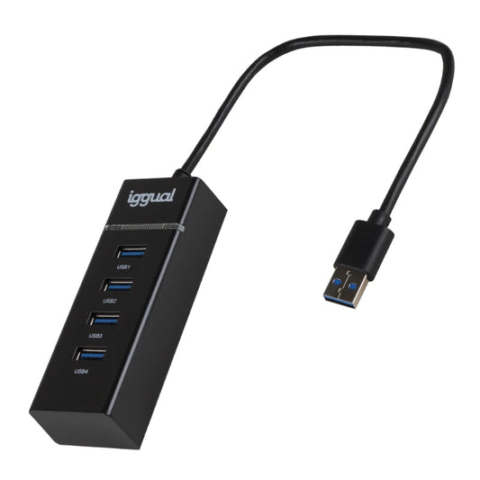 iggual - Hub USB-A 3.0 x 4 puertos HUB-A-4p