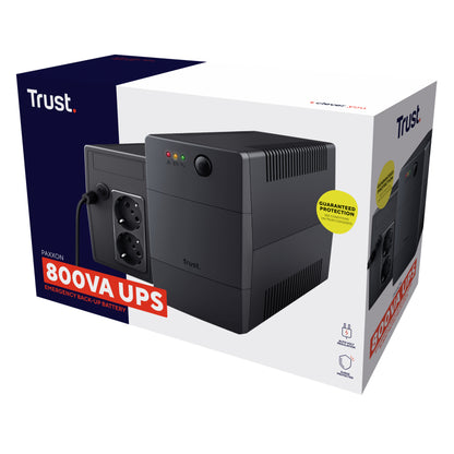 Trust - Paxxon sistema de alimentación ininterrumpida (UPS) 0 8 kVA 480 W 2 salidas AC