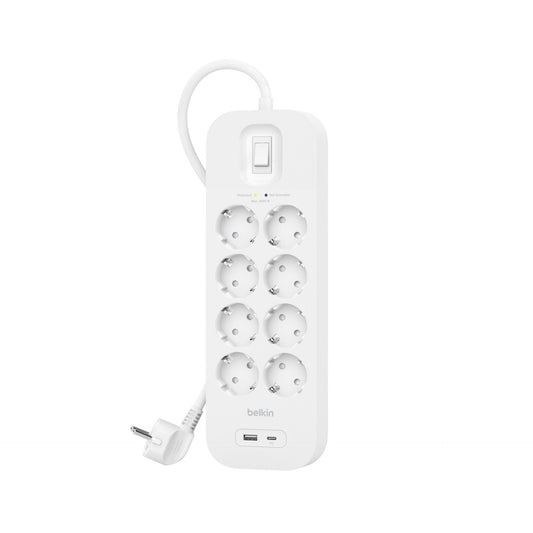 Belkin - SRB003VF2M limitador de tensión Blanco 8 salidas AC 2 m