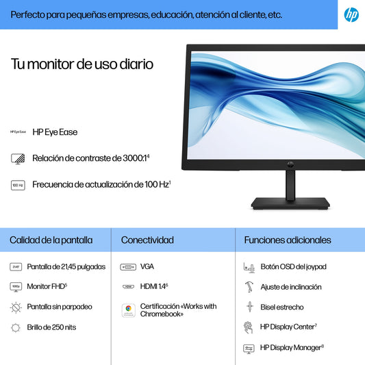 HP - Series 3 Pro Monitor FHD de 21 45 pulgadas - 322pv