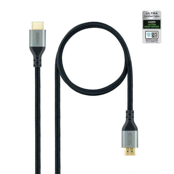 Nanocable - Cable HDMI 2.1 Certificado ULTRA HIGH SPEED A/M-A/M  Negro  1.5 m