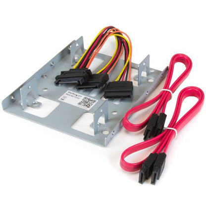 StarTech.com - Bracket Adaptador Bandeja de Montaje 2 Unidades de Disco Duro HDD de 2 5" a Bahía de 3 5 Pulgadas