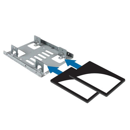 StarTech.com - Bracket Adaptador Bandeja de Montaje 2 Unidades de Disco Duro HDD de 2 5" a Bahía de 3 5 Pulgadas