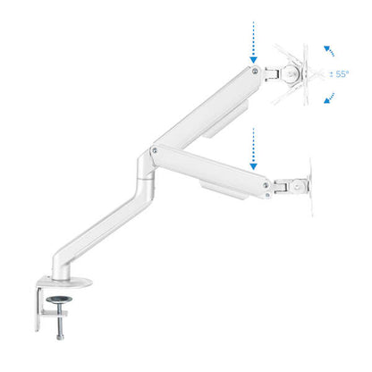 TooQ - DB4032TNR-W soporte para monitor 81 3 cm (32") Abrazadera/Atornillado Blanco