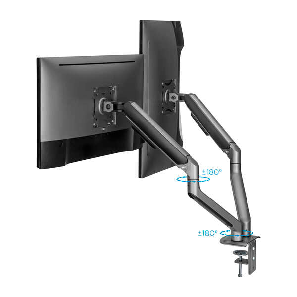 TooQ - DB4132TNR-G soporte para monitor 81 3 cm (32") Abrazadera/Atornillado Negro