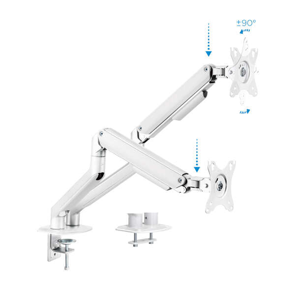 TooQ - DB4132TNR-W soporte para monitor 81 3 cm (32") Abrazadera/Atornillado Blanco