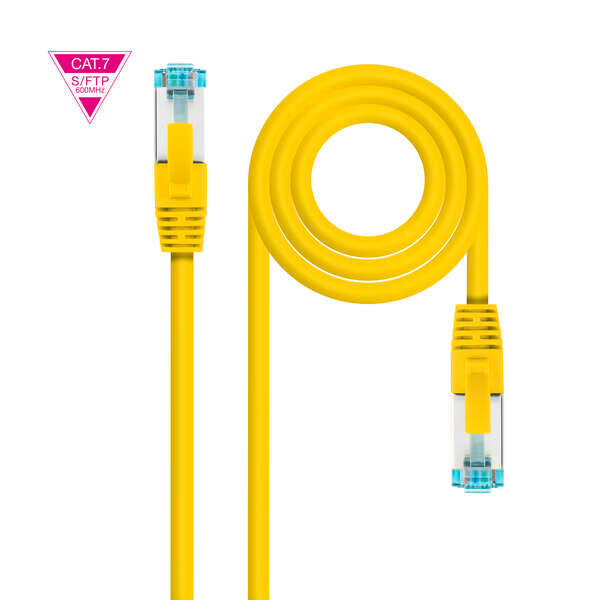 Nanocable Cable Red Cat.7 LSZH SFTP PIMF AWG26 25cm - Color Amarillo 1 pieza(s)