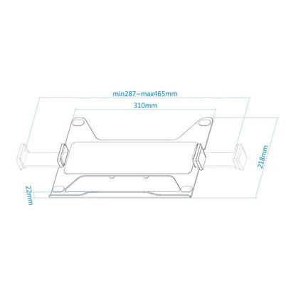 TooQ - TQLH1117-B soporte para ordenador portátil Soporte articulado con bandeja para ordenador portátil Negro 43 9 cm (17.3")