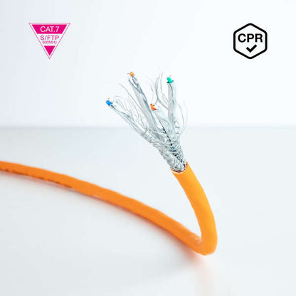 Nanocable - Cable de Red CAT.7 LSZH SFTP PIMF AWG23  Naranja  100 m