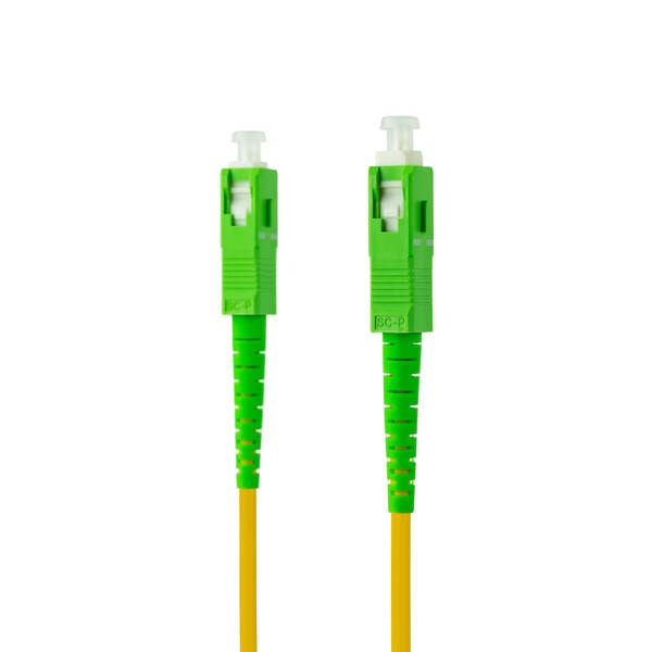 Nanocable - Cable de Fibra Óptica SC/APC a SC/APC Monomodo Simplex LSZH  Amarillo  1 m