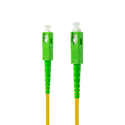 Nanocable - Cable de Fibra Óptica SC/APC a SC/APC Monomodo Simplex LSZH  Amarillo  1 m