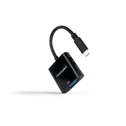 Nanocable - Conversor USB-C a VGA  USB-C/M-VGA/H  Negro  10 cm