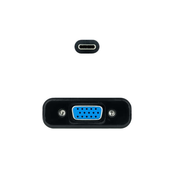 Nanocable - Conversor USB-C a VGA  USB-C/M-VGA/H  Negro  10 cm