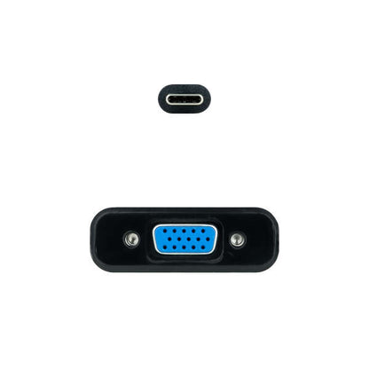 Nanocable - Conversor USB-C a VGA  USB-C/M-VGA/H  Negro  10 cm