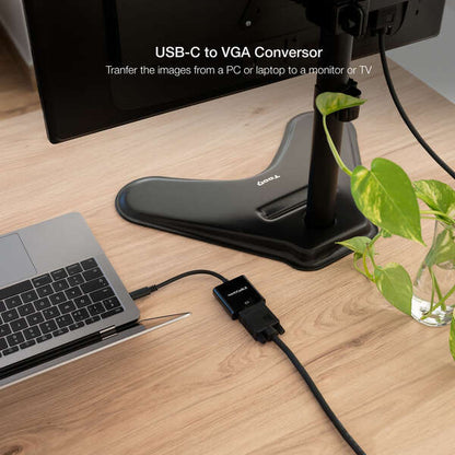 Nanocable - Conversor USB-C a VGA  USB-C/M-VGA/H  Negro  10 cm