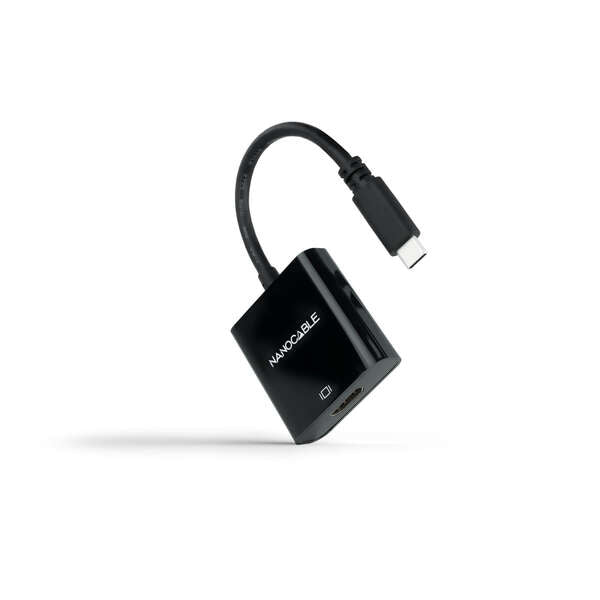 Nanocable - Conversor USB-C a HDMI 4K  USB-C/M-HDMI/H  Negro  15 cm