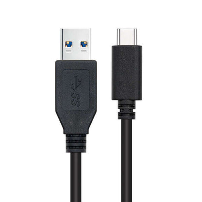 Nanocable - Cable USB 3.1  Gen2 10 Gbps 3A  tipo USB-C/M-A/M  Negro  2 m