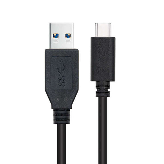 Nanocable - Cable USB 3.1  Gen2 10 Gbps 3A  tipo USB-C/M-A/M  Negro  2 m