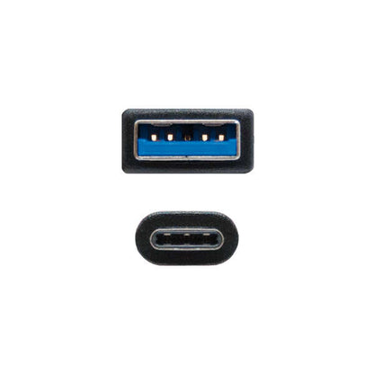 Nanocable - Cable USB 3.1  Gen2 10 Gbps 3A  tipo USB-C/M-A/M  Negro  2 m