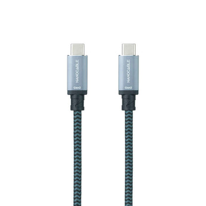 Nanocable - Cable USB 3.1 Gen2 10Gbps 5A  4K/60Hz  USB-C/M-USB-C/M  Gris/Negro  0.5 m