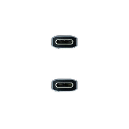 Nanocable - Cable USB 3.1 Gen2 10Gbps 5A  4K/60Hz  USB-C/M-USB-C/M  Gris/Negro  1 m