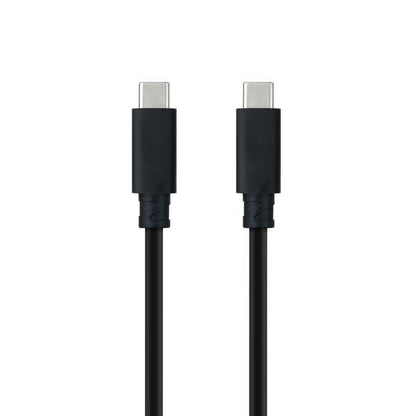 Nanocable - Cable USB 3.1 Gen2 10Gbps 5A  4K/60Hz  USB-C/M-USB-C/M  Negro  1.5 m