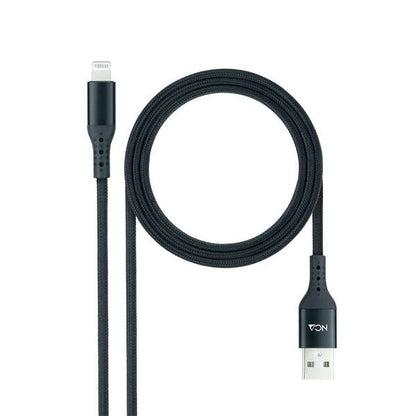 Nanocable - Cable Lightning a USB 2.0  Lightning/M -USB A/M  Negro  1 m