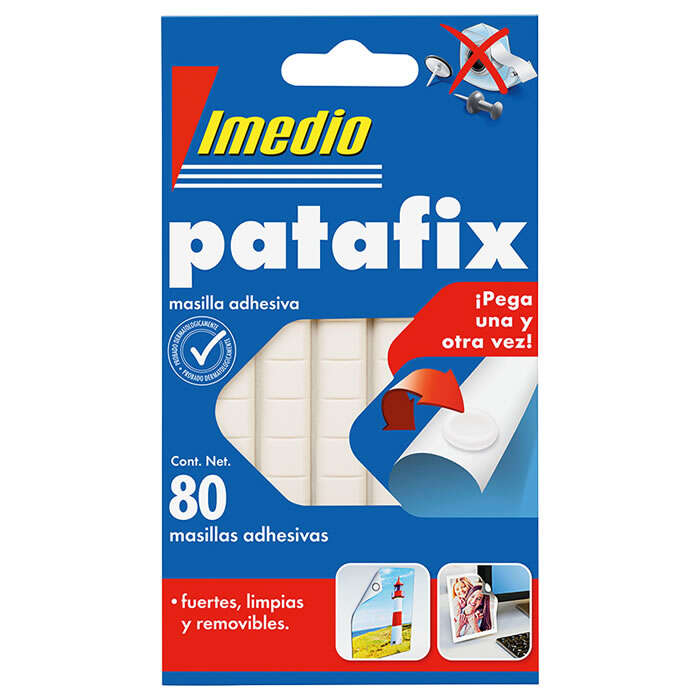 Imedio - MASILLA ADHESIVA IMEDIO PATAFIX REM.80ud - Pack de 12 unidades