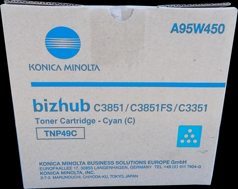 Konica Minolta TNP49 Cyan Cartucho de Toner Original - TNP49C/A95W450 Tintasmurcia.com