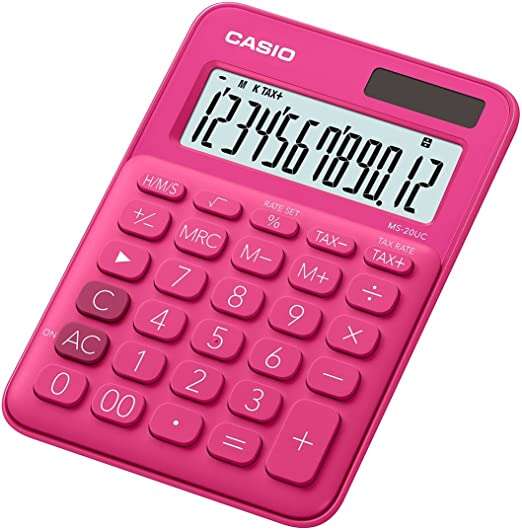 Casio - MS-7UC calculadora Escritorio Pantalla de calculadora Rojo