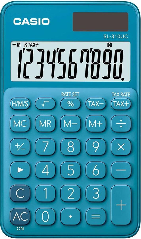 Casio - SL-310UC-BU calculadora Bolsillo Calculadora básica Azul