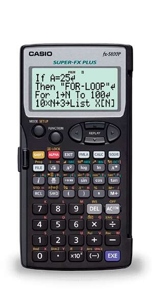 Casio FX-5800PLUS Calculadora Programable de Sobremesa - Pantalla de 4 Lineas - 664 Funciones - 26 Memorias - 128 Formulas Almacenadas - Alimentacion con Pilas 1 pieza(s)