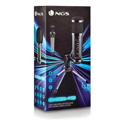 NGS GMICX-110 Microfono Unidireccional con Tripode - Conexion USB - Salida de Audio Jack 3,5mm - Compatible con PS4, PS5 y PC - Cable de 1.80m 1 pieza(s)