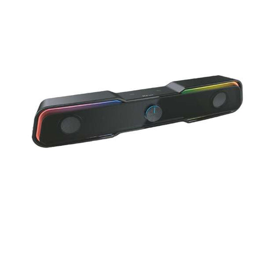 3GO Droxio Nessye Barra de Sonido 2.0 10W - Iluminacion RGB - Conectividad Bluetooth 5.0 + Jack 3.5mm - Alimentacion USB - Color Negro 1 pieza(s)