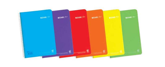 ENRI - 400133618 cuaderno y block 80 hojas Azul  Verde claro  Naranja  Rojo  Violeta  Amarillo