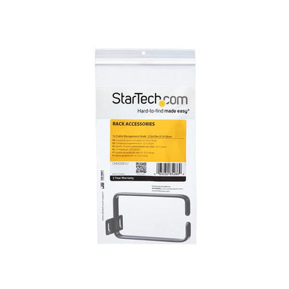 StarTech.com - Anilla Pasacables en D Vertical 1U para Gestión de Cableado en Armarios Racks - Guiacables 5 7x10cm