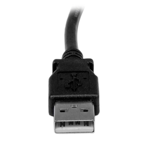 StarTech.com - Cable Adaptador USB 2m para Impresora Acodado - 1x USB A Macho - 1x USB B Macho en Ángulo Derecho