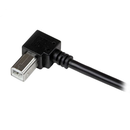 StarTech.com - Cable Adaptador USB 2m para Impresora Acodado - 1x USB A Macho - 1x USB B Macho en Ángulo Derecho