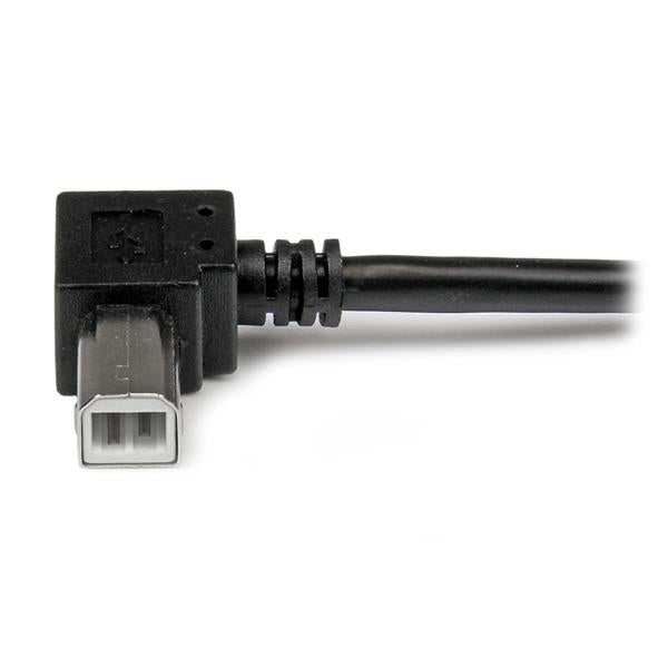 StarTech.com - Cable Adaptador USB 2m para Impresora Acodado - 1x USB A Macho - 1x USB B Macho en Ángulo Derecho