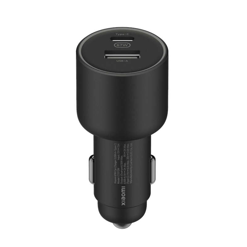 Xiaomi Car Charger Cargador de Coche 67W - 1x USB-C, 1x USB-A + Cable - Compatible con Carga Rapida 1 pieza(s)