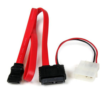 StarTech.com - Adaptador Cable SATA Slimline Línea Delgada 13 Pines a Molex Macho LP4 y SATA