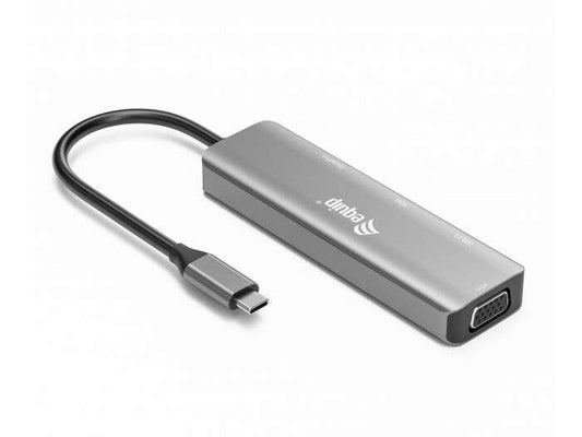 Equip - 133485 Adaptador gráfico USB 3840 x 2160 Pixeles Negro  Plata