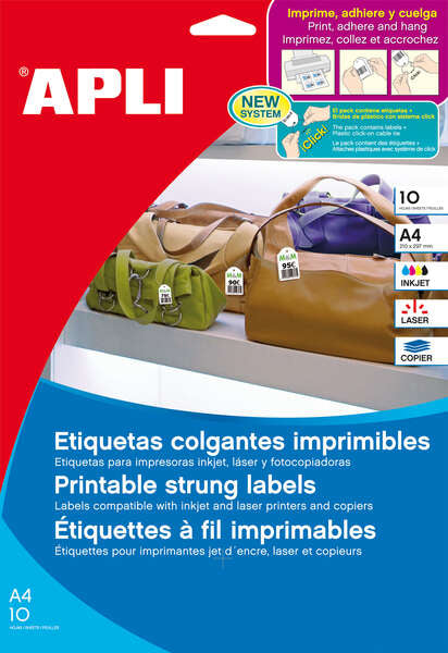 Apli Etiquetas Colgantes Imprimibles 36.0 x 53.0mm 10 Hojas 1 pieza(s)