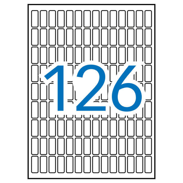 Apli Etiquetas A5 Blancas 8.0 x 20.0mm 15 Hojas 1 pieza(s)