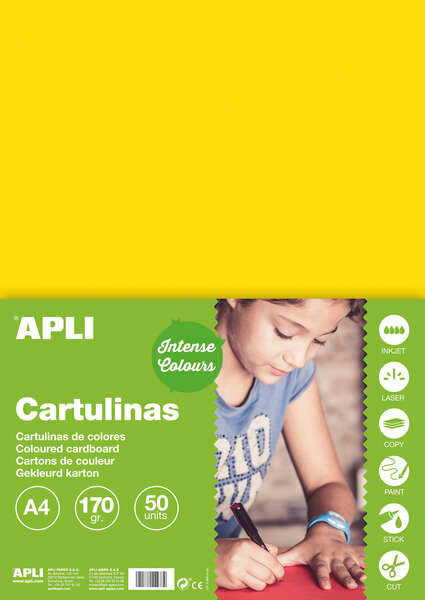 Apli Cartulina Amarilla A4 170g 50 Hojas 1 pieza(s)